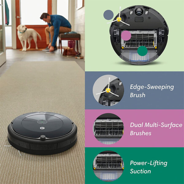 iRobot Roomba 694 Robot Vacuum-Wi-Fi Connectivity Edge sweeping brush