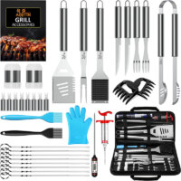 BBQ Grill Accessories BBQ Tools Set, AISITIN 35 PCS BBQ Grilling Accessories, Stainless Steel Grill Tools Set for Smoker, Camping, Kitchen, Barbecue Grill Accessories for Men