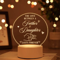 Fathers Day for Dad Gifts, Gifts for Dad Acrylic Night Light, Step Dad Fathers Day Ideal Gifts, Dad Birthday Gifts, Dad Gifts from Daughter, Best Dad Ever Gifts, Gift for Dad, Bouns Dad Gift