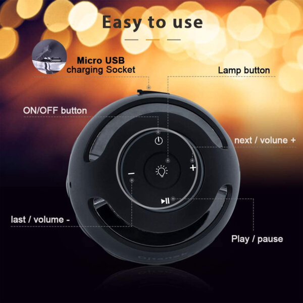 Outdoor Bluetooth Speaker with Flame Atmosphere Easy to Use