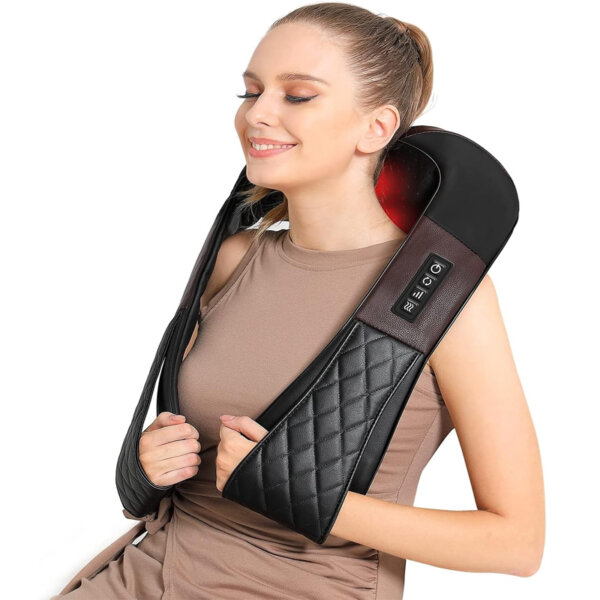 Shiatsu Neck and Shoulder Massager, Back Massager with Heat Gift for women