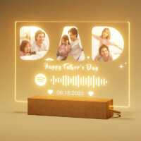 Witfox Custom Spotify Plaque Personalized Fathers Day Ideas Gifts from Wife Son – Customized Father’s Day Anniversary Birthday Gifts for Him – Music Plaque Dad Gifts from Daughter