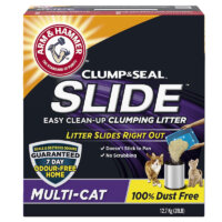 Arm & Hammer Clump & Seal Slide Clay Cat Litter, 12.7kg, Odour Control, Dust Free, Clumping Litter