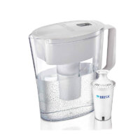 Brita Soho Water Filter Pitcher, White, 11.1 x 9.5 x 4.6 inches