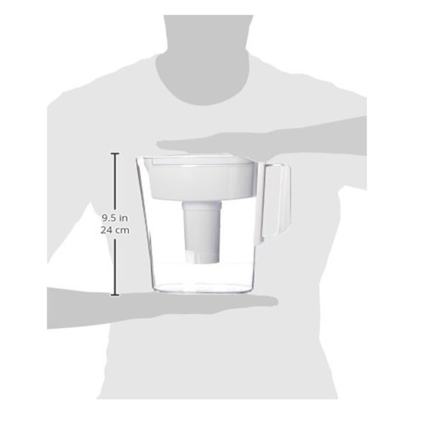 Brita Soho Water Filter Pitcher, White, 11.1 x 9.5 x 4.6 inches Size