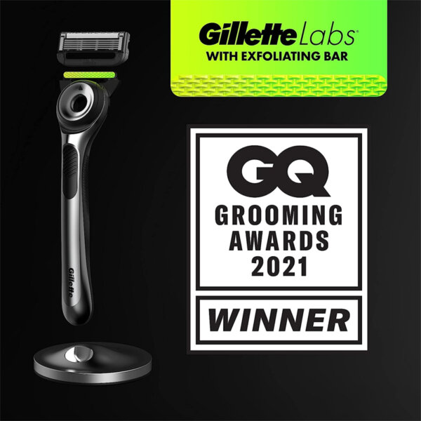 Gillette Mens Razor Blade Refills with Exfoliating Bar by GilletteLabs Grooming Awards