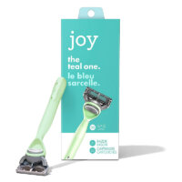 Joy Teal Womens Razor Handle + 2 Five Blade Refills