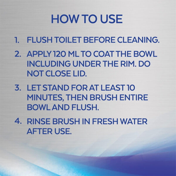 Lysol Toilet Bowl Cleaner, Action Gel, Spring Waterfall, 710ml, 8x Clinging Gel How to use