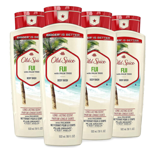 Old Spice Men's Body Wash Fiji with Palm Tree, 1,596 mL (Pack of 4)