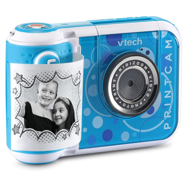 VTech KidiZoom PrintCam, High-Definition Digital Camera for Photos and Videos, Instant Prints, Blue Flip-Out Selfie Camera, Kids Age 4 and up