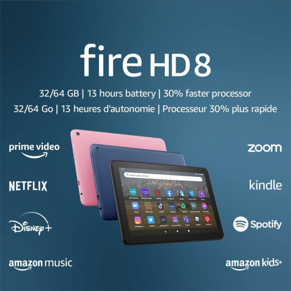 Amazon Fire HD 8 tablet, 8” HD Display, 32 GB