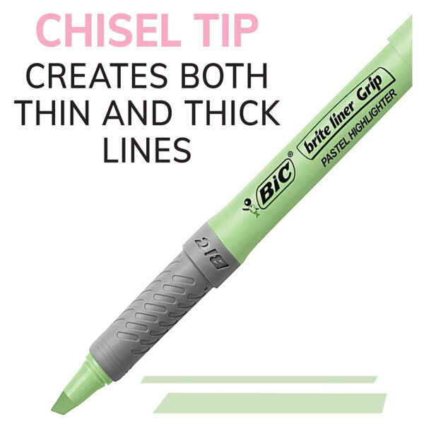 BIC Brite Liner Grip Highlighter, Chisel Tip 1