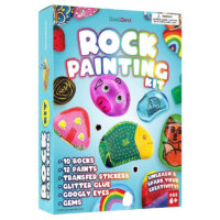 Dan&Darci Rock Painting Kit for Kids -Arts and Crafts for Girls & Boys Ages 6-12 -Craft Kits Art Set -Supplies for Painting Rocks -Best Tween Paint Gift, Ideas for Kids Activities Age 4 5 6 7 8 9 10