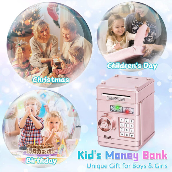 Refasy Piggy Bank Toy, Kids Toys Electronic Piggy Bank Unique gift